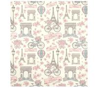 Flower Pink Paris Vintage Magnetic Sticker Dishwasher Cover Decorative Farmhouse Refrigerator Panel Decal Cute Aesthetic Home Kitchen Decoration 23" x 26"