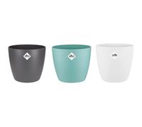 Flower Plant Pots Recycled Plastic ELHO Brussels Round, MULTIPLE SIZES/COLOURS