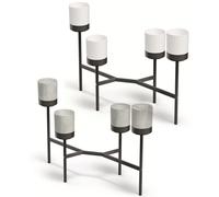 Flower Plant Stand with Pots White Concrete Industrial Loft Design Decorative UK