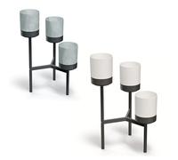 Flower Plant Stand with Pots White Concrete Industrial Loft Design Decorative UK