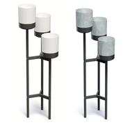Flower Plant Stand with Pots White Concrete Industrial Loft Design Decorative UK