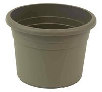 Flower Pot CILINDRO Ø50 35.5cm High Taupe Round with Bottom Holes Plant Pot