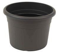 Flower Pot CILINDRO Ø60 42.5cm High Anthracite Round with Bottom Holes Planter