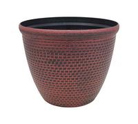 Flower Pot Cromarty Planter Antique Copper Round Plastic Plant Garden Patio 30Cm