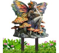 Flower Pot Decorations - 7.87x5.43 Inches Groot Plant Pot | Mini Fake Hydrangea Flowers | Acrylic Ground Plug Decoration Sign With Miniature Fairies For Garden Yard Lawn Decor Pots