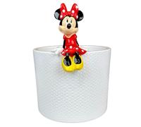 Flower Pot Decorative Pendant Minnie Mouse 10 x 7 cm Made of Plastic - Disney Pot Pendant, Pot Buddy Minnie Mouse, Pot Hanger, Modern Decorative Style for Disney Fans, Garden Decoration