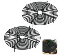 Flower Pot Grid, Pack of 2, 30 cm Cuttable Plant Pot, Protective Grid, Flower Pot Protection, Plant Protection, Cat Flower Pot Cover, Protects Plant Soil from Animals and Children