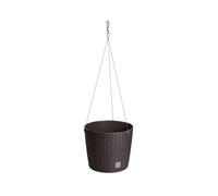 Flower Pot Hanging Round Home Patio Balcony Herbs Planter 6.5L Rattan Texture UK