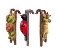 Flower Pot Hugger, Elegant Animal Design, Resin, Bee Ladybug Plant Decorations, Hanging Sea Turtle Statue Planter, Enhanced Garden Aesthetics, For Home Fence Balcony Patio Lawn Yard