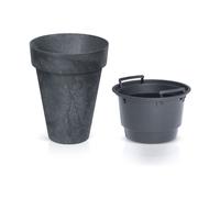 Flower Pot & Insert Planter UV Resistant Round 12L / 25L / 55L Indoor Outdoor UK