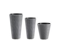 Flower Pot + Insert Tall Planter Weatherproof Home Garden Patio Durable 3 Sizes