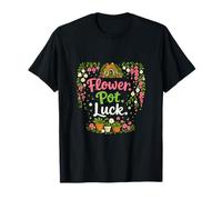 Flower Pot Luck Plant Parent Cottagecore Design T-Shirt