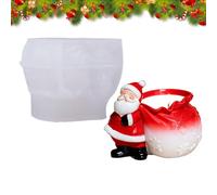 Flower Pot Mold,3D Silicone Mold For Santa Christmas Cement, Plaster Mold For Pen Holder | For Party Planners, Art Teachers, Hobbies, Craft Workshops