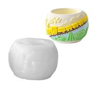 Flower Pot Moulds For Cement 3D Train Relief - Home Decor Molds - Silicone Candlestick Molds For Epoxy Resin Art Teacher Adults Artists Students Kids Event Organizers