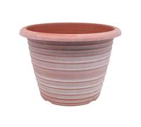 Flower Pot Olympia Stout Planter Round Terracotta With White Wash Garden 33Cm