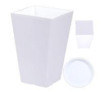 Flower Pot Plant |Garden Pots | Outdoor Patio Planter, Resin Planter, Tall Planter for Large Trees, Square Planter for Outdoor Plants, Large & M Design