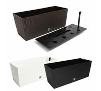 Flower Pot Planter Box with Irrigation Self Watering Window Balcony Garden Patio