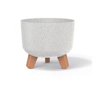 Flower Pot Planter with Legs 3L Modern Decorative Round 5 Colours Garden Room UK