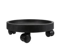 Flower pot saucer, Round Stand Holder with Casters Wheeled Planter Wheels Heavy Duty Resin Rolling Trolley(32x32x9cm)