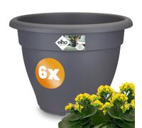 Flower pot set of 6 anthracite 35x26cm 118L