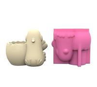Flower Pot Silicone Beautiful Pigeons Vase Mold Reusable Pen Holder Resin Casting Mold for Craft Silicone Craft Decorations