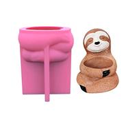 Flower Pot Silicone Mold Concrete Cement Plant Pot Mold Flowerpot Epoxy Resin Makeup Brush Holder Organizer Animal Planter Molds