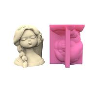 Flower Pot Silicone Mold Side Hair Girl Flower Pot Mold Pen Holder Storage Box Container Planter Novelty-Flower Decorative Plant Holder