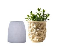 Flower Pot Silicone Mould | 3D Daisy Relief Cement Mould - Silicone Concrete - for Artists Beginners Art Teachers Crafts Cement Plaster Holiday Home