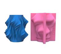 Flower Pot Silicone Resin Mold Epoxy Resin Casting Vase Cement Holder Wax Silicone Pot Molds for Cement