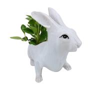 Flower Pot | Waterproof Multi-Compartment - 18 x 9 x 14cm Resin Rabbit | 18 x 9 x 14cm Resin Rabbit Planter For Home Living Room Garden Balcony Outdoor Window Sill