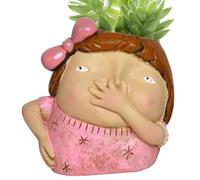 Flower Pot with Face Head for Planter Pot | Cute Succulent Flower Pot,Pinch Nose Boys and Girls Face Design Flower Pot Head Orchid Plant Pot