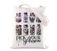 Flower Potion Tote Bag Pick Your Poison Inspired Gift Witch Poison Gift Halloween Spooky Season Gift Villains Gift (Flower Potion)