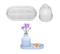Flower Pots Concrete Oval Tray Silicone Molds Storage Box Dish Gypsum Concrete Mold Craft Home Decor