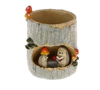 Flower Pots, Flower Pot Resin Flower Pot Animal Flowerpot Micro Landscape Tree Hole Ornament Craft Hedgehog