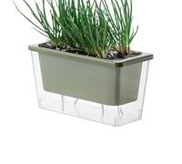 Flower Pots Self Watering, Balcony Waters Plant Pot, 10.43 x 5.51 x 4.72 Inches, Small Rectangular Garden Box, Built Water Reservoir for Apartment Floral Cultivation, Multicoloured
