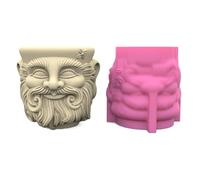 Flower Pots Silicone Molds Succulents Planter Castings Elderly People Resins Concrete Vases Clay Flower Pots Silicone Succulents Planter Elderly People Vases