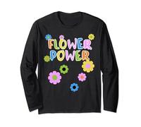 Flower Power Cute Groovy Chick 70s 60s Party Theme Outfit Long Sleeve T-Shirt