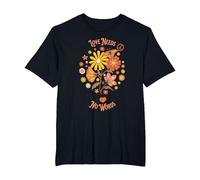 Flower Power Love Needs No Words T-Shirt, Men's Big and Tall, Black, 5X Tall