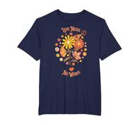 Flower Power Love Needs No Words T-Shirt, Men's Big and Tall, Navy Blue, 3X Tall