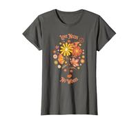 Flower Power Love Needs No Words T-Shirt, Women, Asphalt Grey, 3X-Large