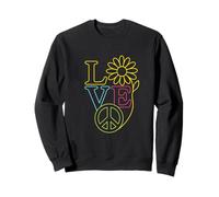 Flower Power LOVE Retro Hippie 60s 70s Peace Sign Peace Sweatshirt