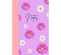 Flower Power Notebook Purple: Pretty floral notebook, fun, funky, 6"x9", 120 lined pages, ditsy floral, for home office school college, gift for ... small, fits in handbag school bag, attractive