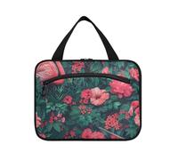 Flower Power Part Hanging Hanging Travel Toiletry Bag with Hook, Designer Brush Bag for Women Must Work maletín para maquillaje L