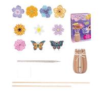 Flower Press Craft Set For Kids Weaving Activity Safe Design Educational Handmade Toy Creative Girl Children's Handicraft Activity Gift