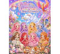 Flower Princesses & Magical Creatures Coloring Book for Kids: 80 Magical Coloring Pages with Flower Princesses, Enchanted Animals & Fairy Tale Worlds