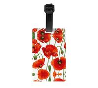 Flower Print Luggage Tags with Full Back Privacy Cover - Bright Suitcase Identifier for Travel, Cruise & More