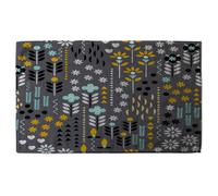 Flower Print Stylish KitchenTowel Benjamin Tate Design Brown One Size