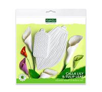 Flower Pro Calla Lily & Tulip Leaf Silicone Mould & Veiner Set for Cake Decorating & Clay Crafts by Katy Sue Moulds & Flower Pro Moulds. Use with Fondant & Air Dry Clay.