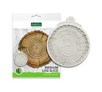 Flower Pro Medium Log Slice Silicone Mould for Cake Decorating & Craft by Katy Sue Moulds. Makes a Log Slice, Tree Stump, Wood Cut 125 Millimetres Diameter & 9 Deep for Fondant, Air Dry & Polymer Clay