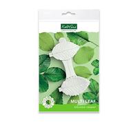 Flower Pro Multi Leaf Veiner Silicone Mould from Katy Sue. A Front & Back Leaf Veiner for Making Fondant & Clay Leaves for Cake Decorating & Craft. Fits Leaves up to 60 Millimetres Long